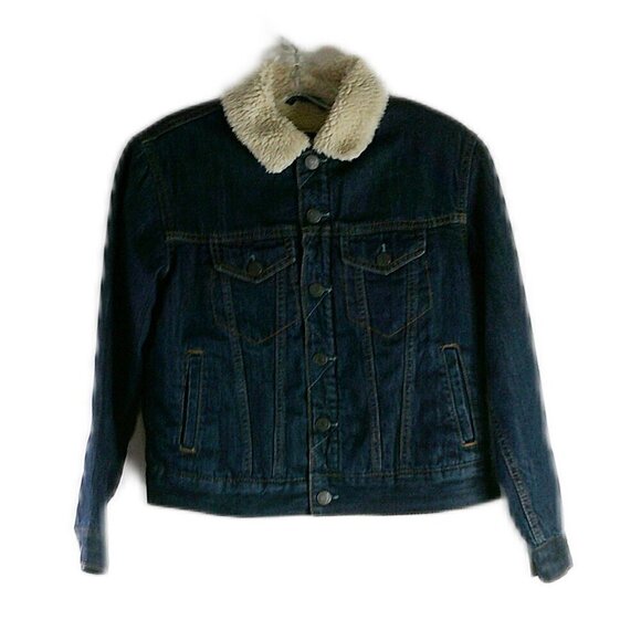 Gap - Sherpa Lined Denim Jacket - Size Large - Picture 1 of 6